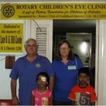 John & Fiona Miles at Eye Clinic in Calcutta
