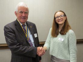 President John Hibben welcomes Ruth Tandy